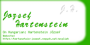 jozsef hartenstein business card